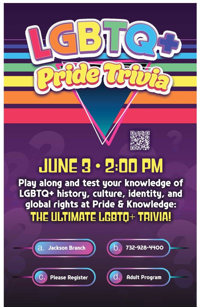LGBTQ+ Pride Trivia flyer