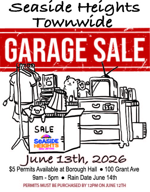 Seaside Heights garage sale flyer