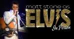 Elvis impersonator signing on a stage