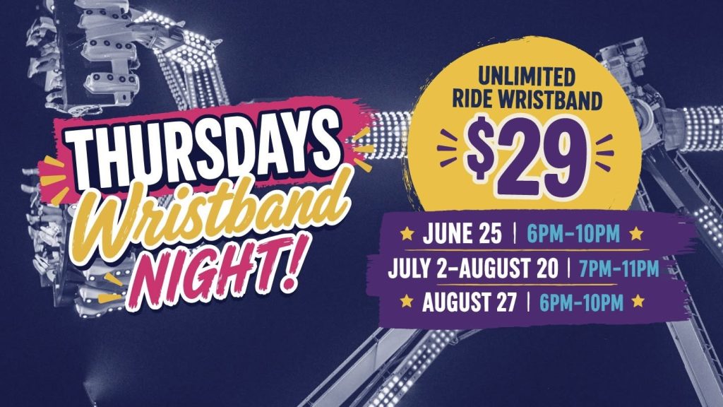 casino pier wristband night flyer for Thursdays