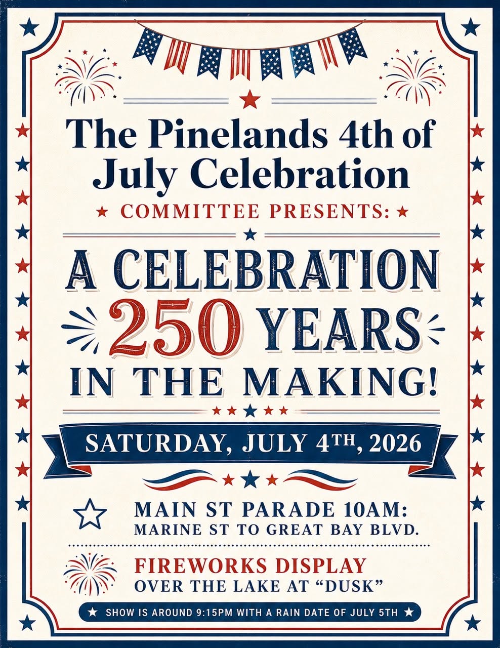 Tuckerton July 4th fireworks flyer