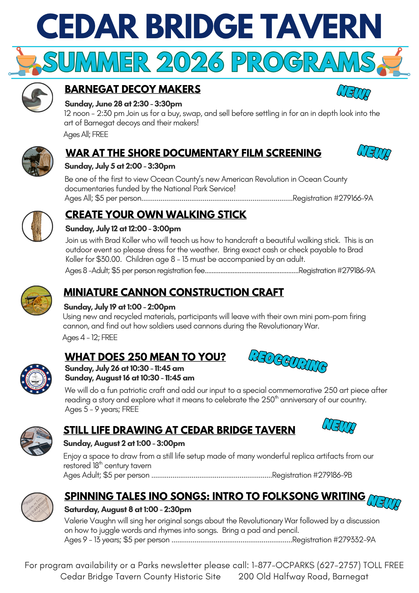 summer activities flyer