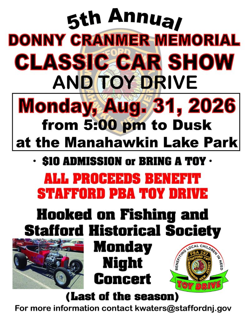 car show flyer featuring a red classic car 