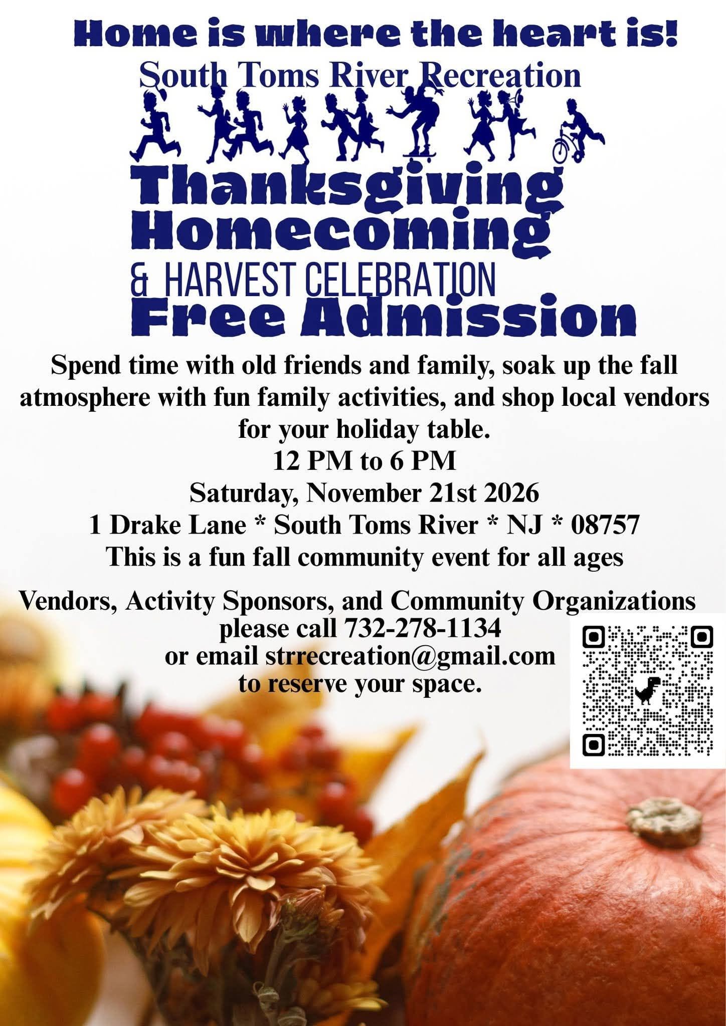 flyer with a white background, mums and a pumpkin