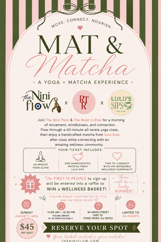 Mat & Matcha flyer a yoga and matcha experience 