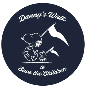 snoopy holding a white flag walking