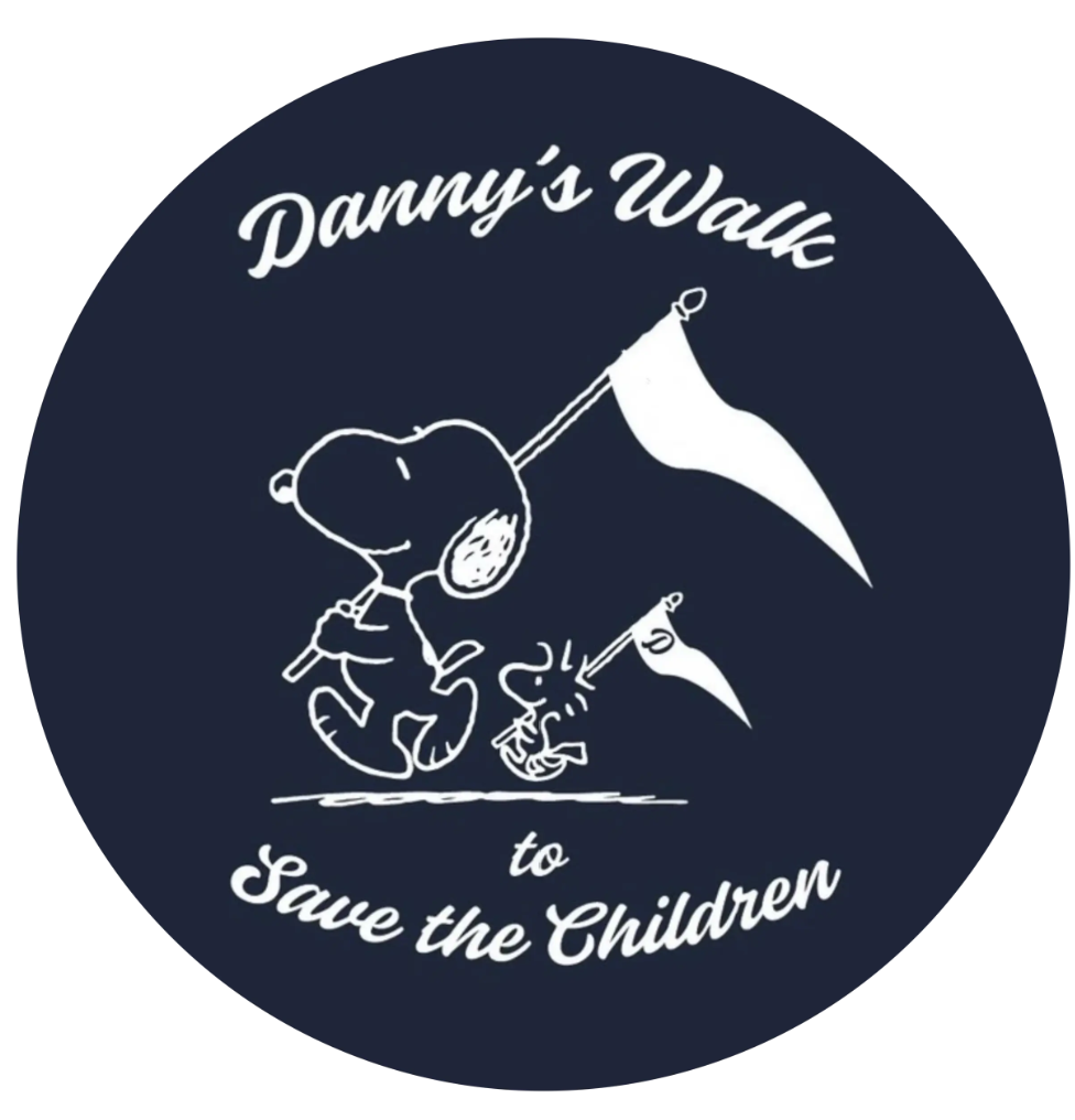 snoopy holding a white flag walking