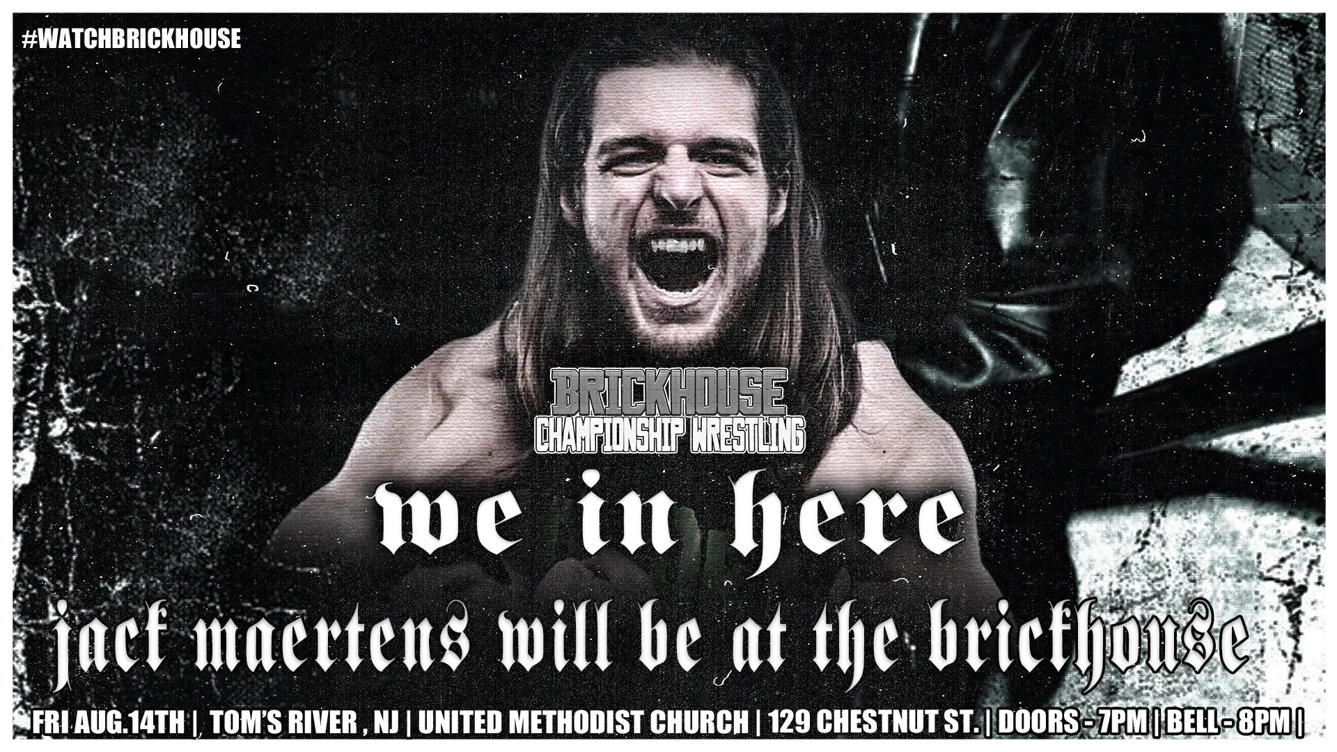 wrestling flyer with a picture of a man yelling