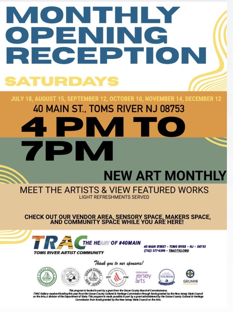 monthly art reception flyer