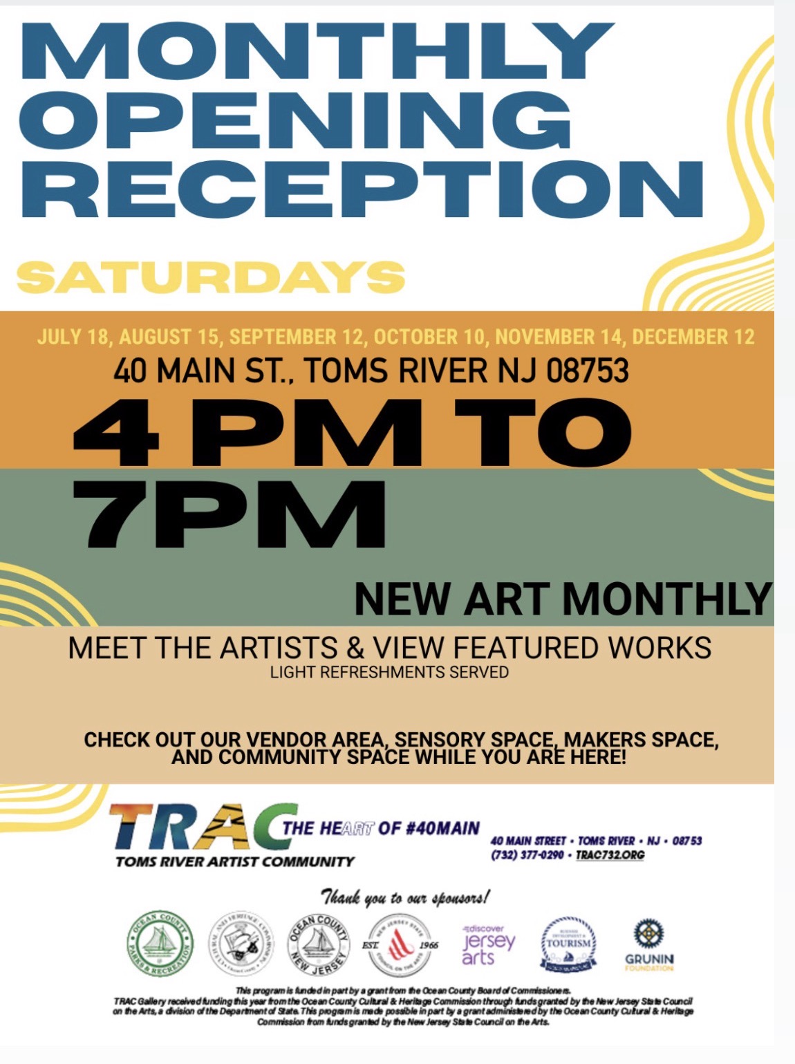 monthly art reception flyer