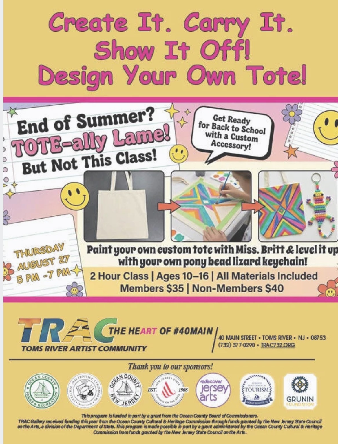 DIY tote bag flyer