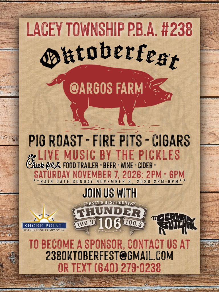 Oktoberfest flyer with a graphic of a red pig 