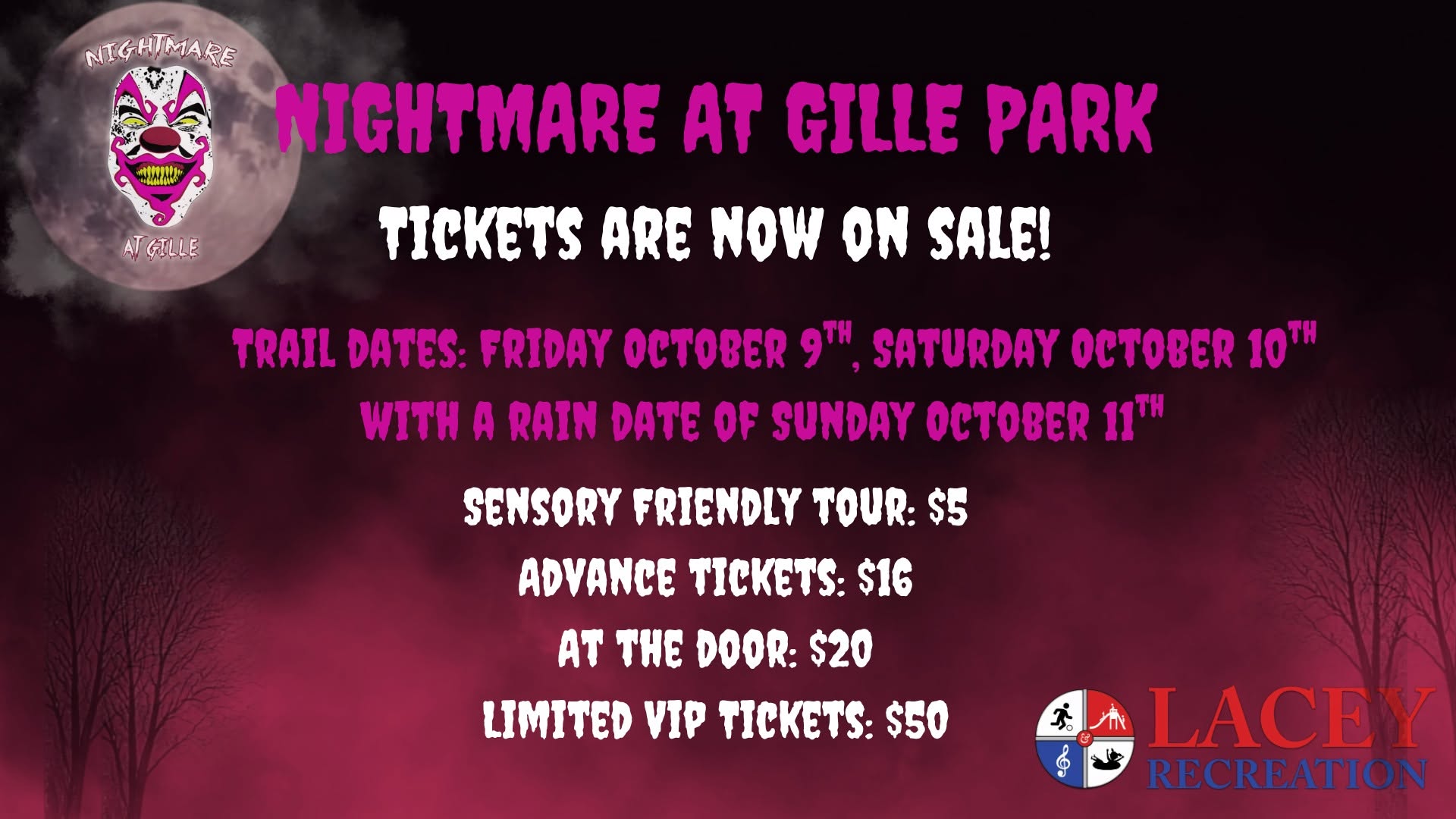 Nightmare at Gille flyer