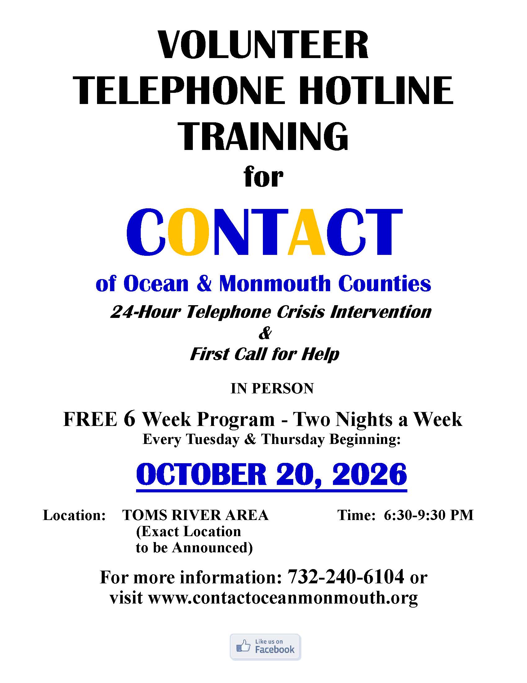 contact training flyer