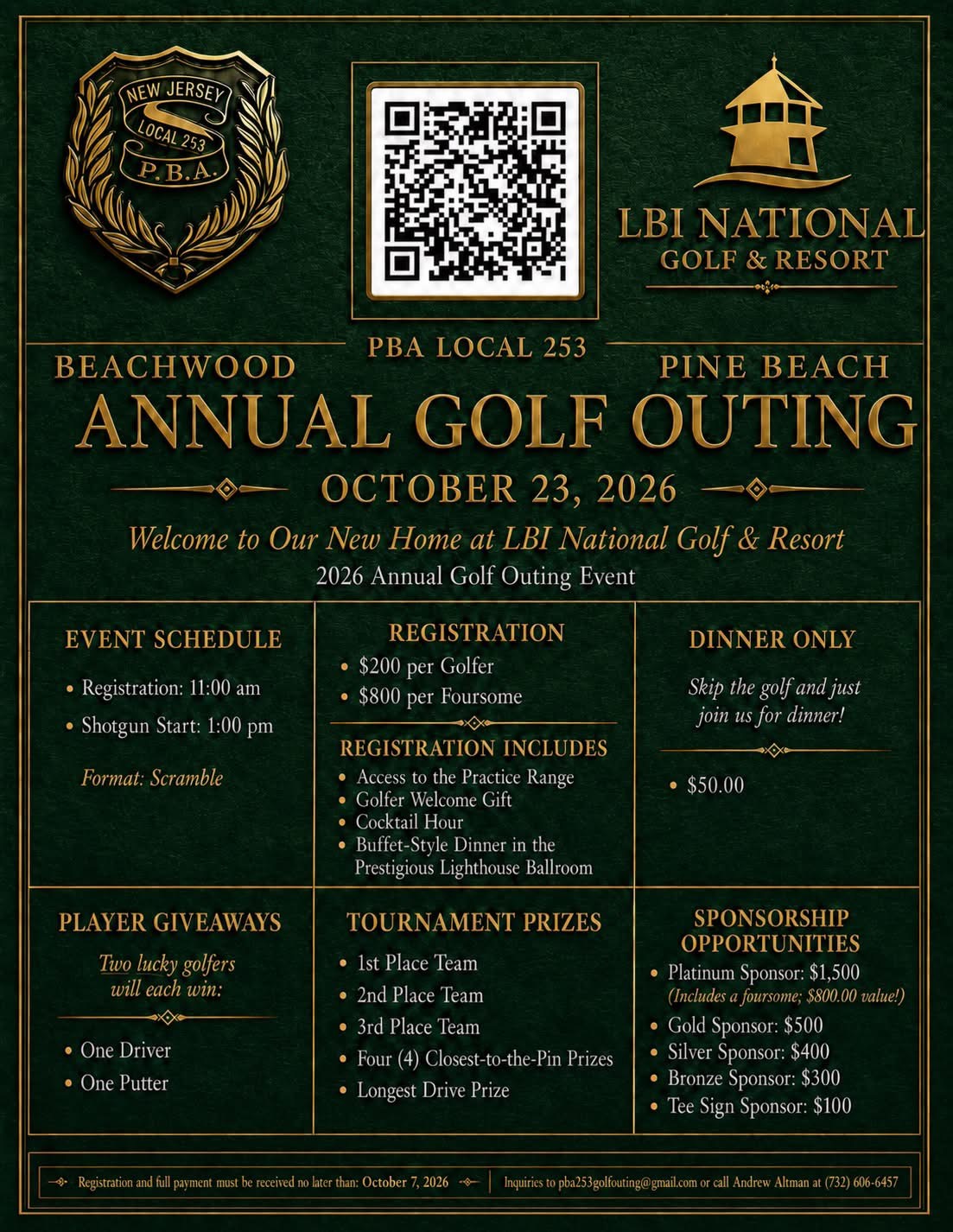annual golf outing flyer