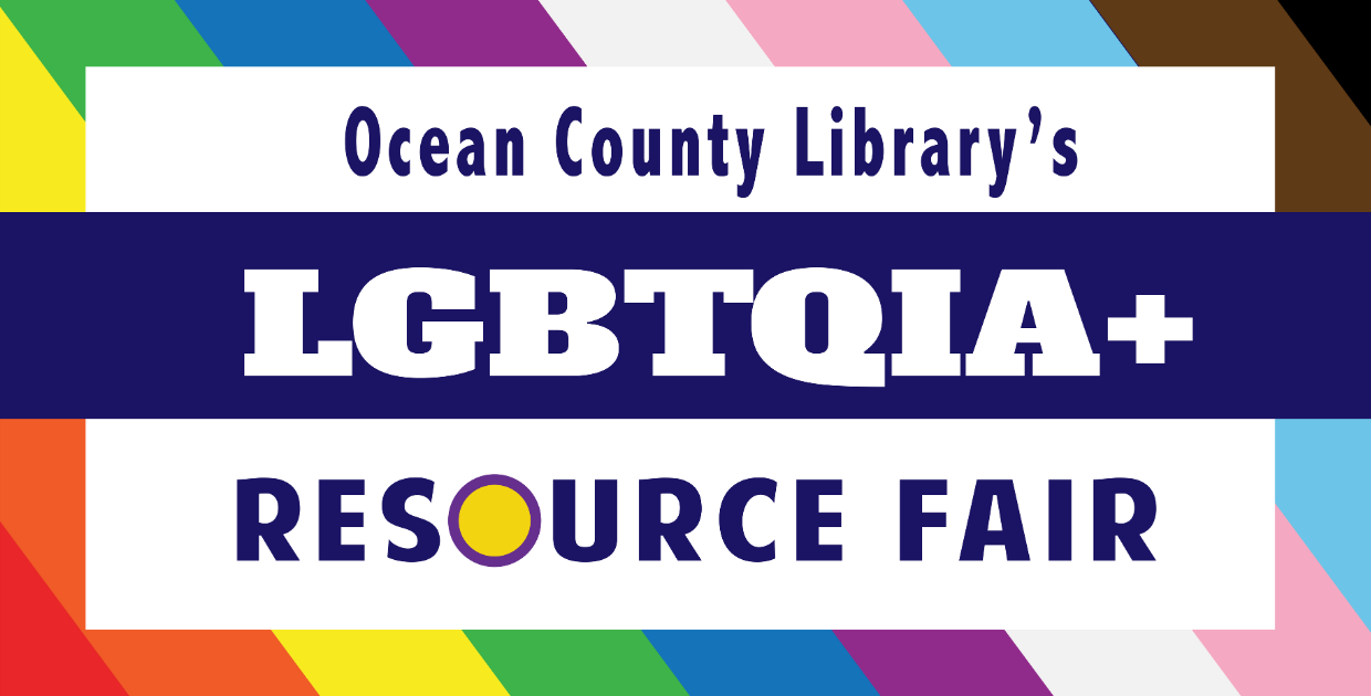 LGBTQIA Resource Fair Logo with rainbow background