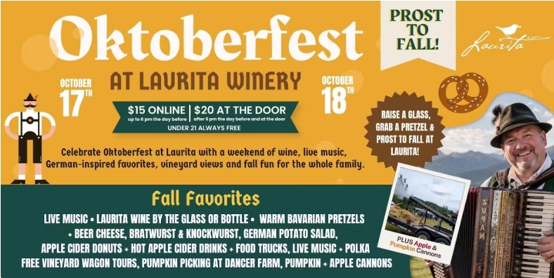 Oktoberfest flyer for Laurita Winery