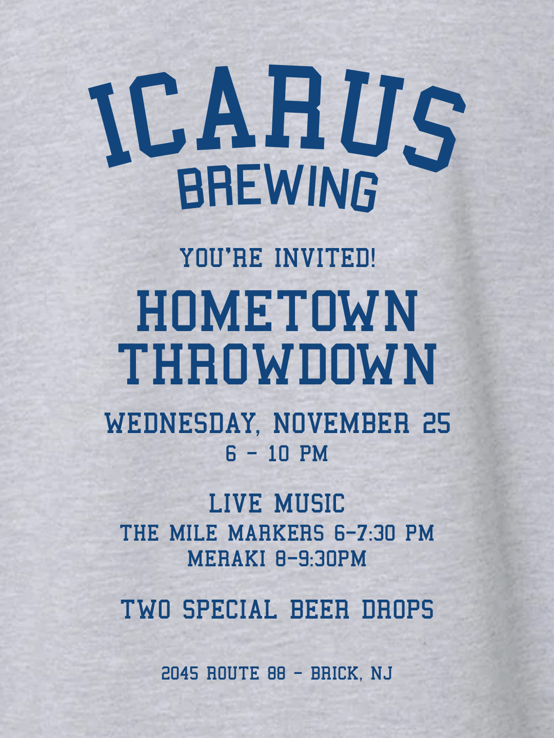 Icarus Brewing Hometown Throwdown flyer