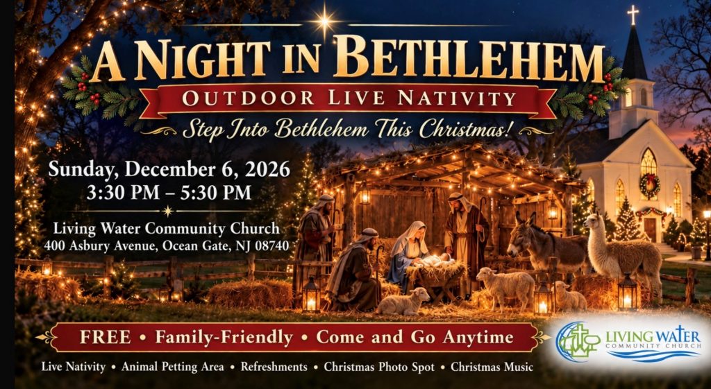 Nativity outside of a church 